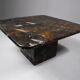 Small vintage fossilised coffee table, 1970s.