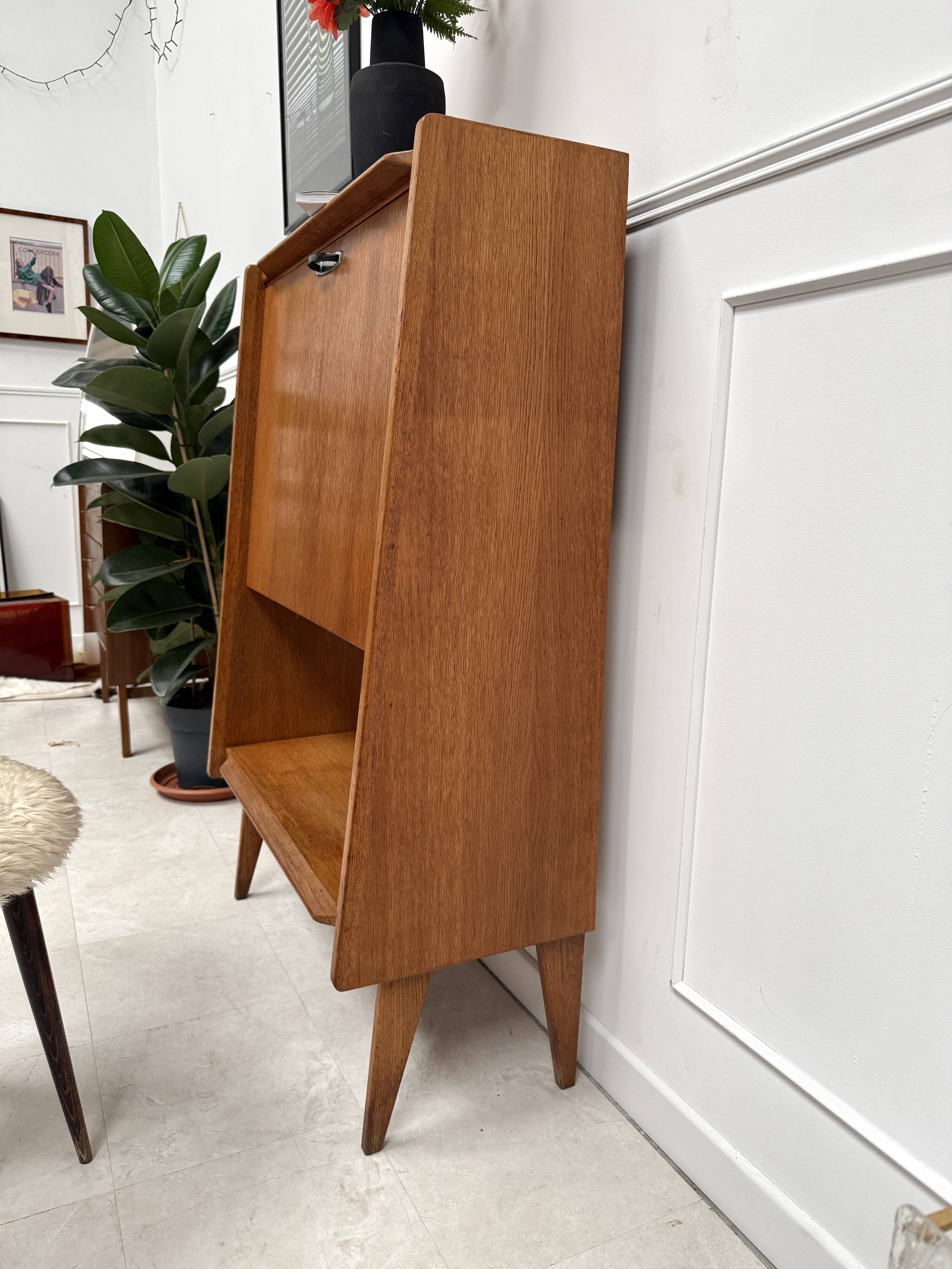 Scandinavian secretary with compass feet