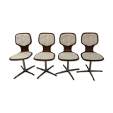 Lot of 4 vintage swivel chairs in the style of Arne Jacobsen.