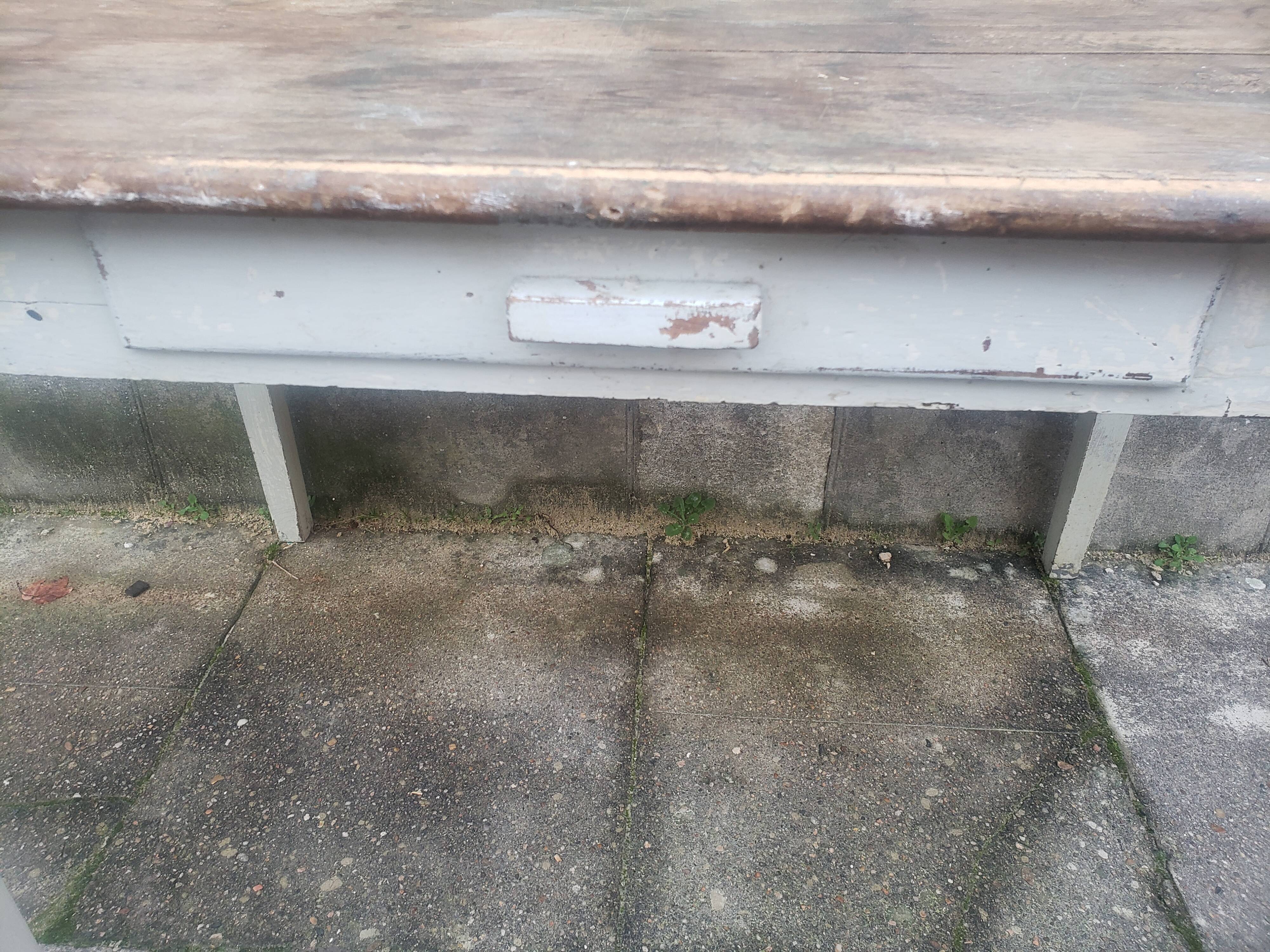 Natural patina farm table