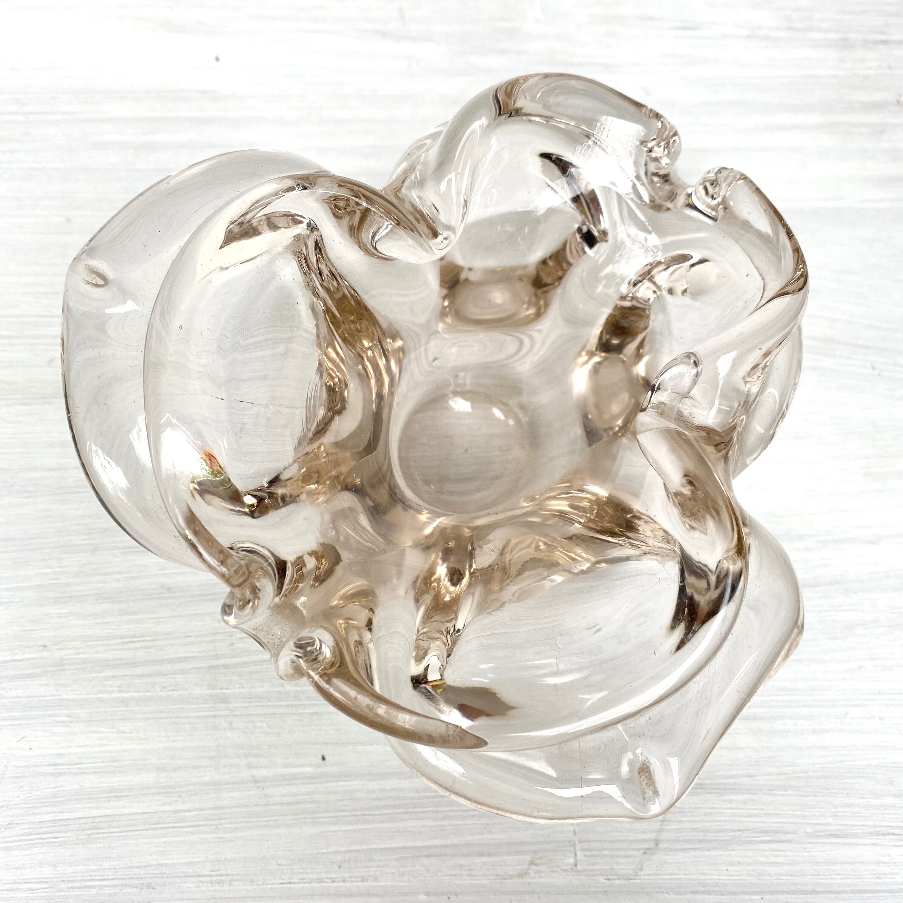 Pink Murano glass ashtray