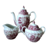 Set teapot, wool pot and sugar bowl English porcelain Olde Country Castles