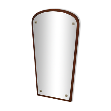 Mirror in a wooden frame, Danish design, 1980s, made in Denmark
