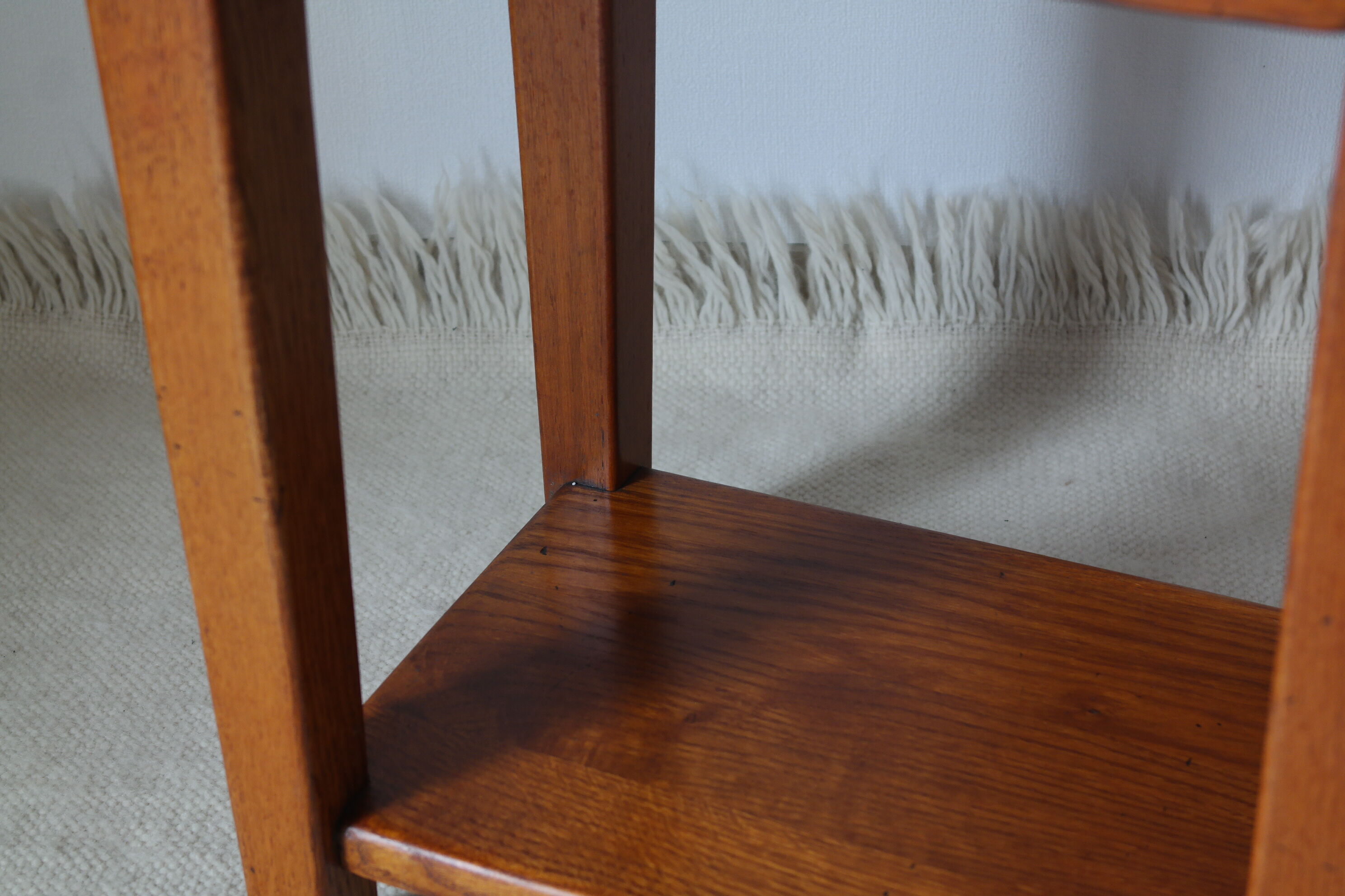 Vintage solid oak bedside