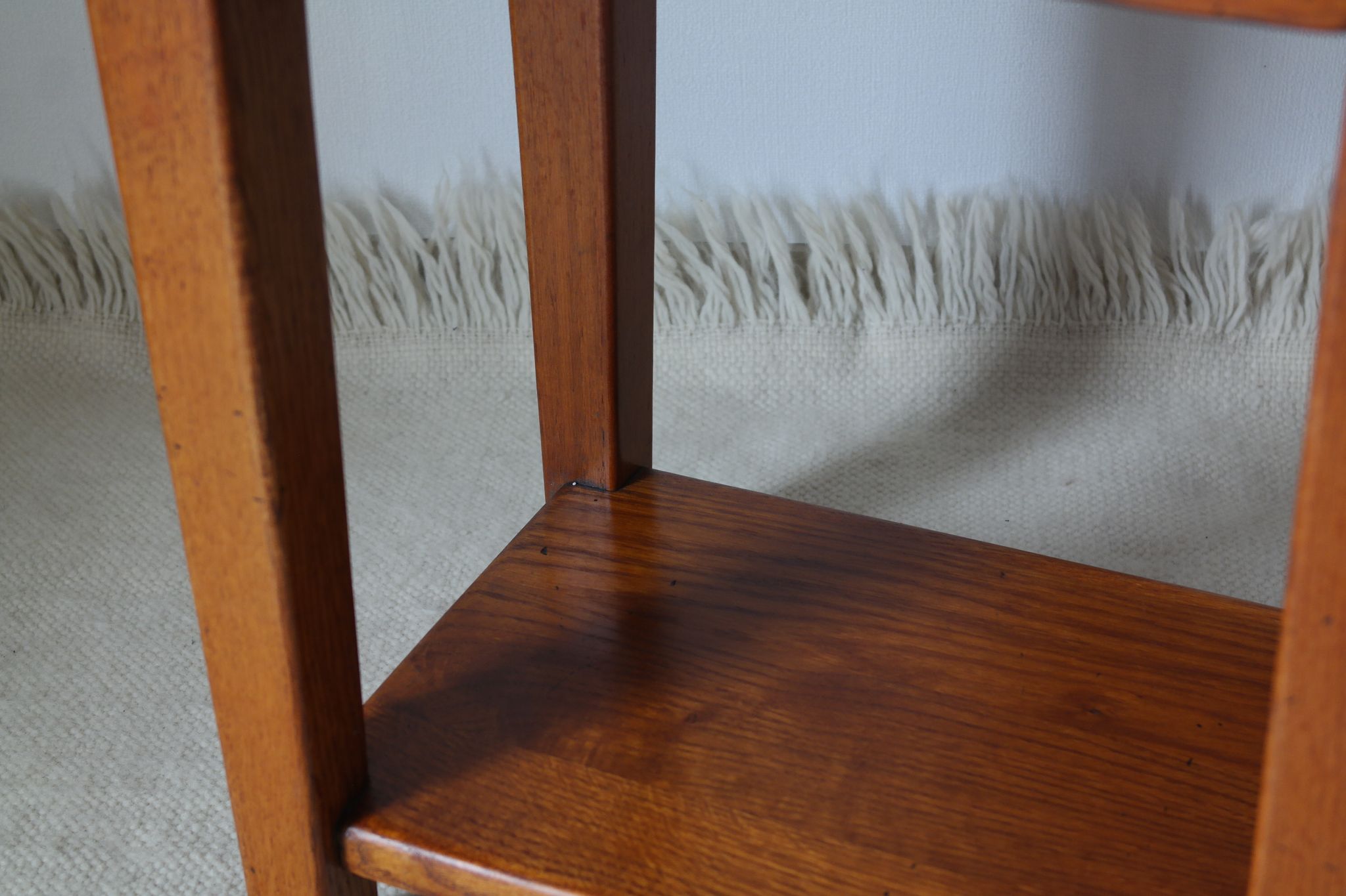 Vintage bedside table in solid oak