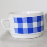 Large Arcopal x2 cups, vintage French