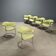 Vintage Saporiti chairs designed by Vittorio Introini in 1970s fabric.
