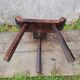 Brutalist chair feet tripodes carved wood