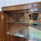 1950s English buffet bar in walnut and walnut burl.
