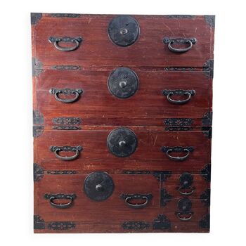 Antique Japanese Isho-Dansu storage cabinet Taisho (1910)