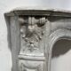 Louis XV style white Carrara marble fireplace, 19th century.