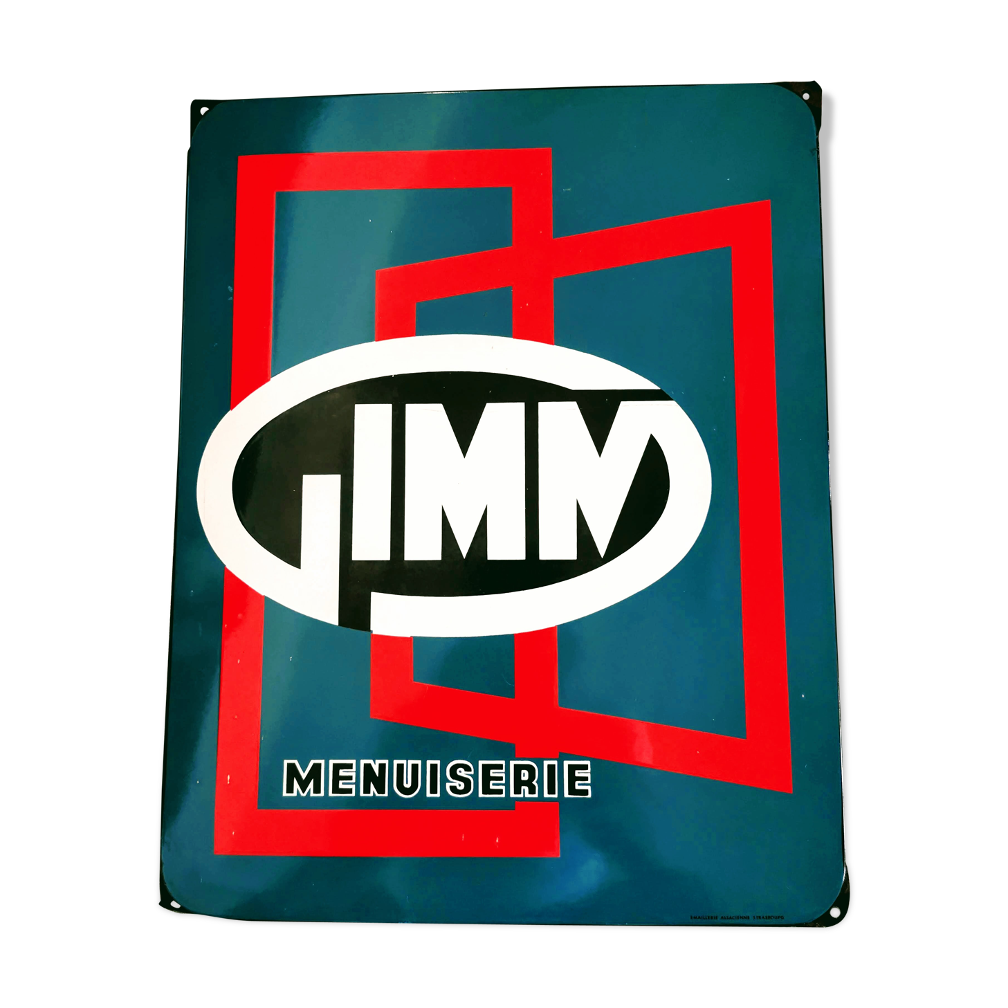 Old enamelplate "Menuiserie Gimm"