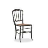 Cane chair in turned and blackened wood. Napoleon III.