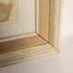 Classic female painting from the mid-century, wooden frame and linen, 1930s.