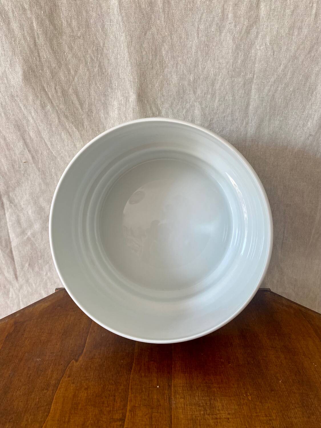 Contemporary white salad bowl