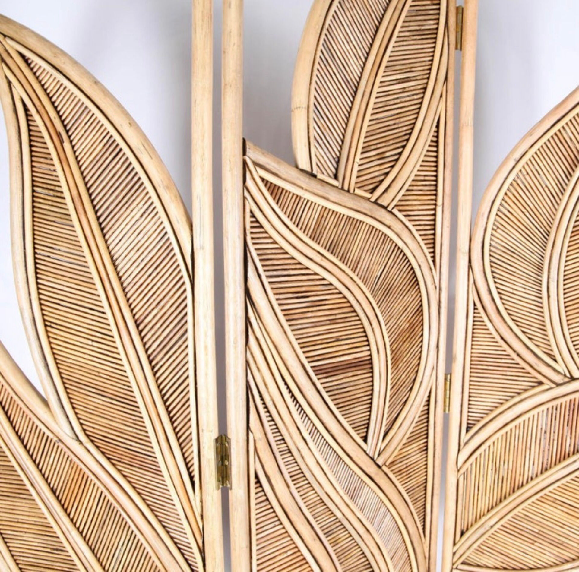 Paravent « feuilles » en rotin 