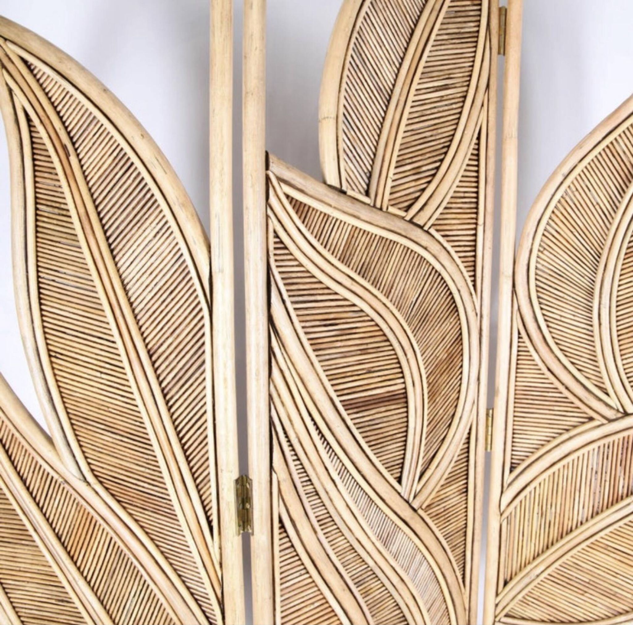 Paravent « feuilles » en rotin 