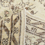 5x9 faded beige wool handknotted oushak rug, 276x166cm