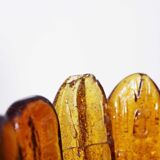 Amber glass pendant lamp