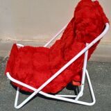 7s folding chair in faux fur