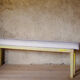 Bench seat old skated covered with old hemp