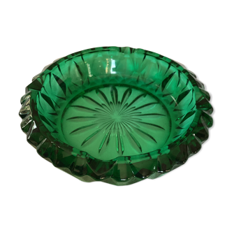 Ashtray in green color glass