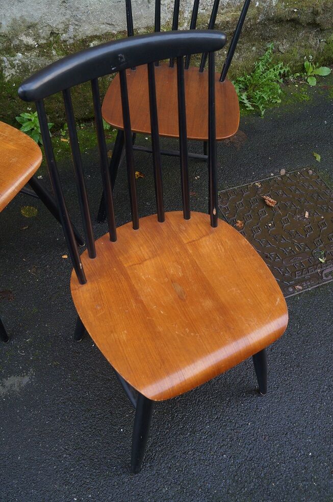 Lot of 3 chairs Fanett by Ilmari Tapiovaara 1960