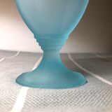 Vintage frosted blue ice cups