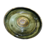 Round glazed sandstone dish