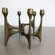 Brutalist bronze candleholder by Michael Harjes, Germany, 1960