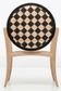 Commode cylindrique Art Déco bois de hêtre, Marqueterie Arlequin, 6 tiroirs