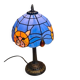 Vintage style Tiffany lamp | lampshade with cat motif