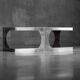 Tables d'appoint modernistes en aluminium, Italie, années 1970