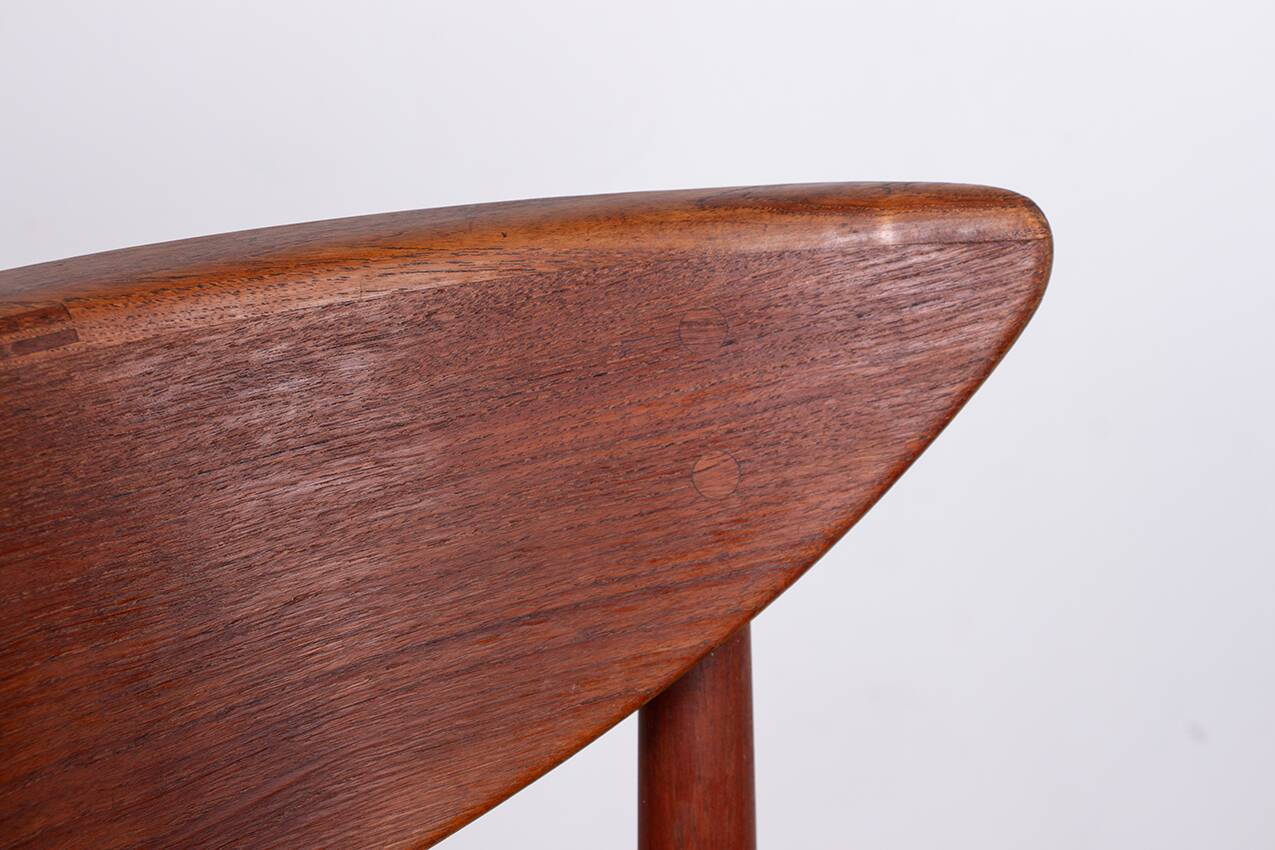 6 Danish chairs in teak and sea rush, model 316 by Peter Hvidt 1960.