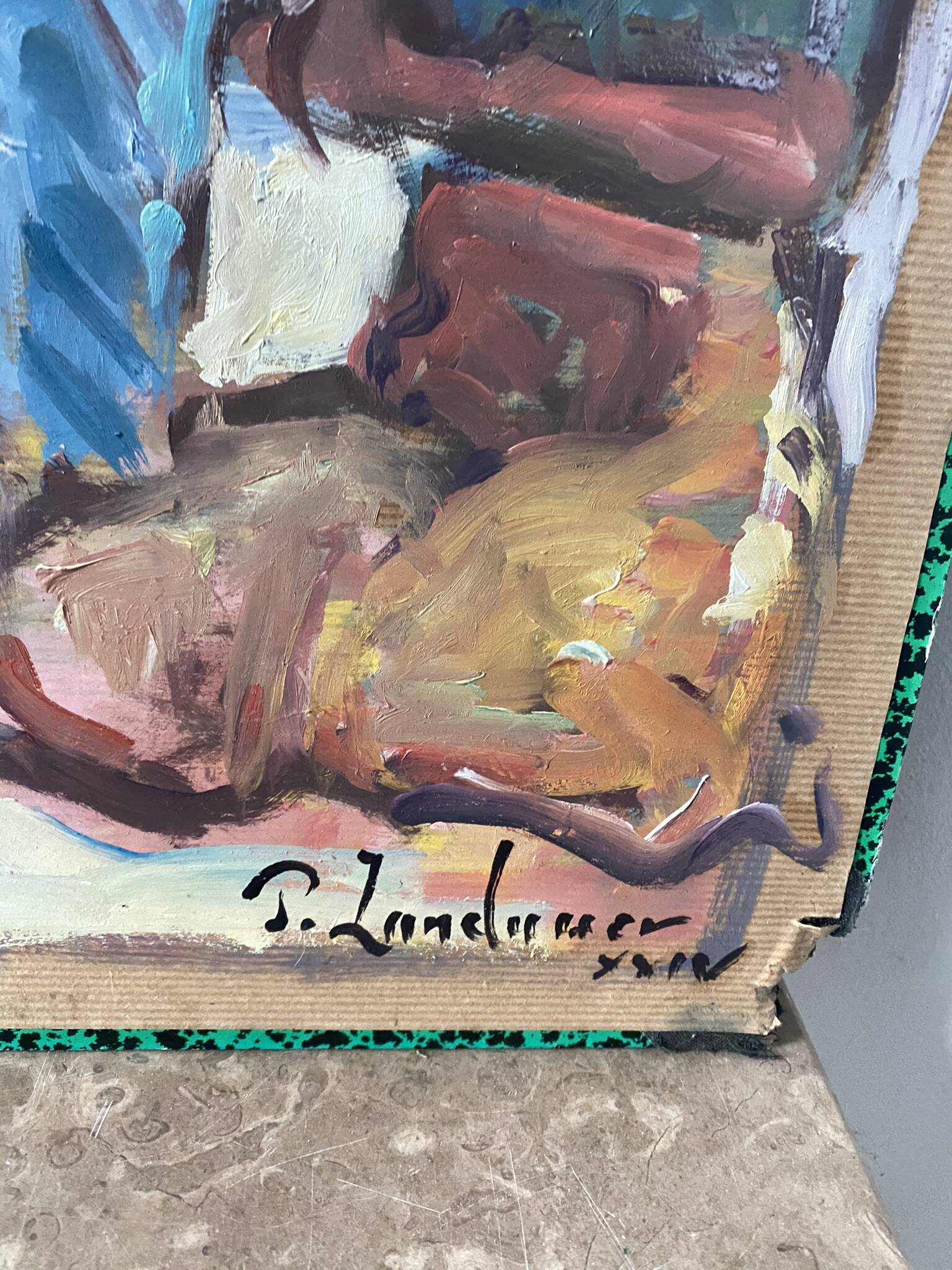 Family portrait signed Patrice Landauer