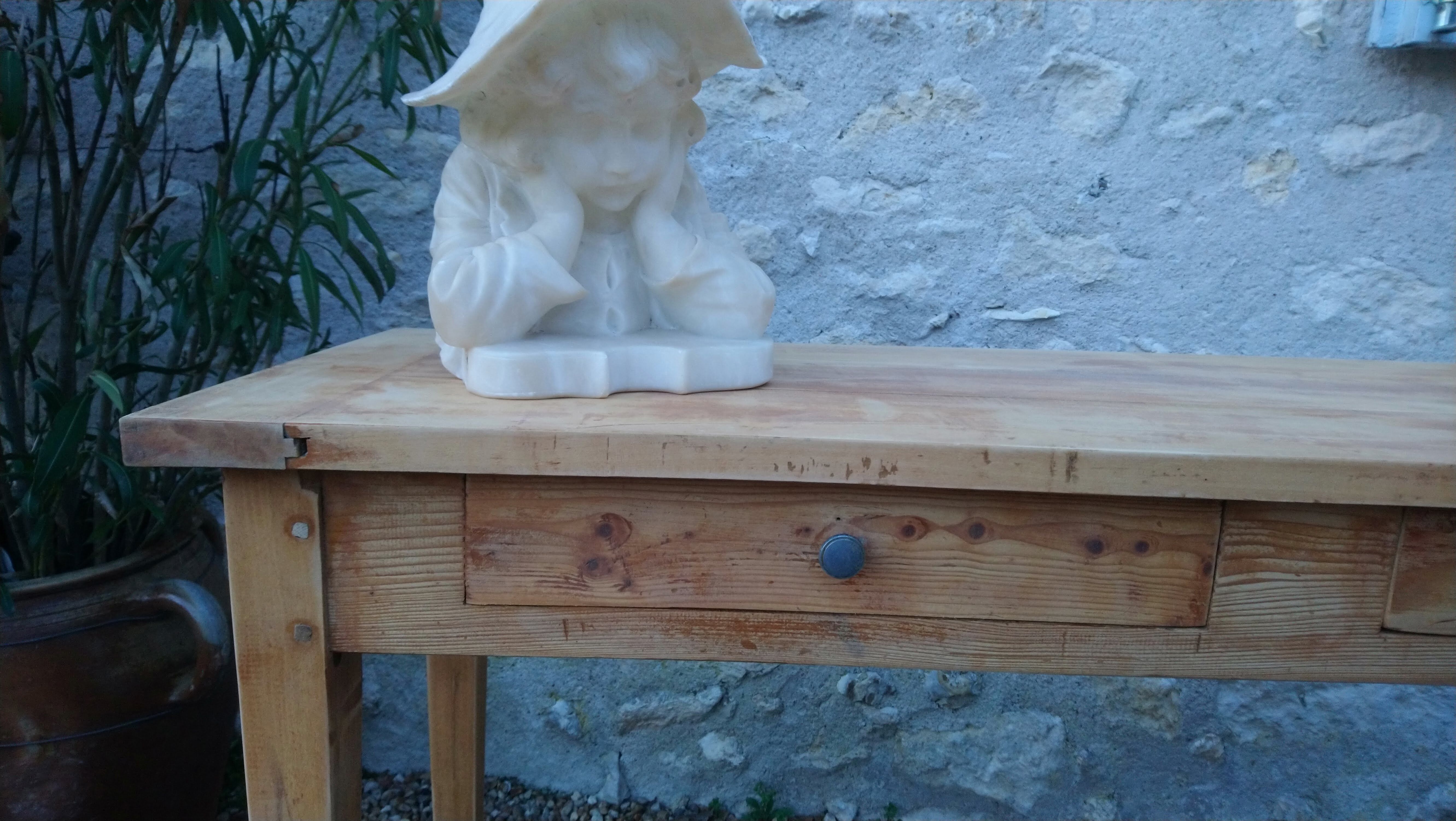 Console vintage wood L120