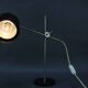 Adjustable Black Bakelite Industrial Table Lamp / Czechoslovakia, 1970s