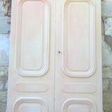 Ensemble grandes portes double  de placard ancienne moulurée