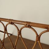 Pair of rattan wall shelves