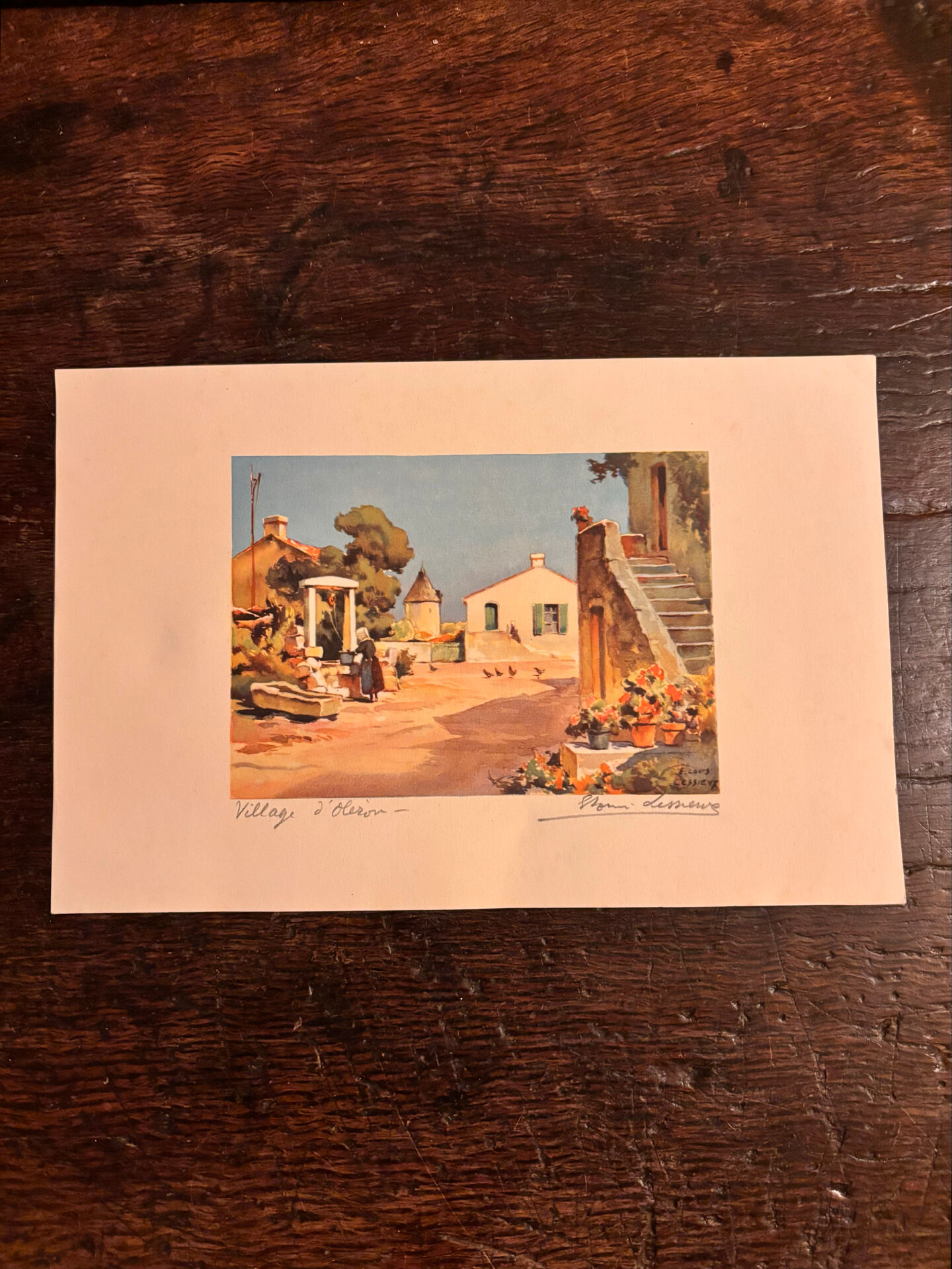 2 Estampes Anciennes / Lithographies. Île d'Oléron par Louis Lessieux