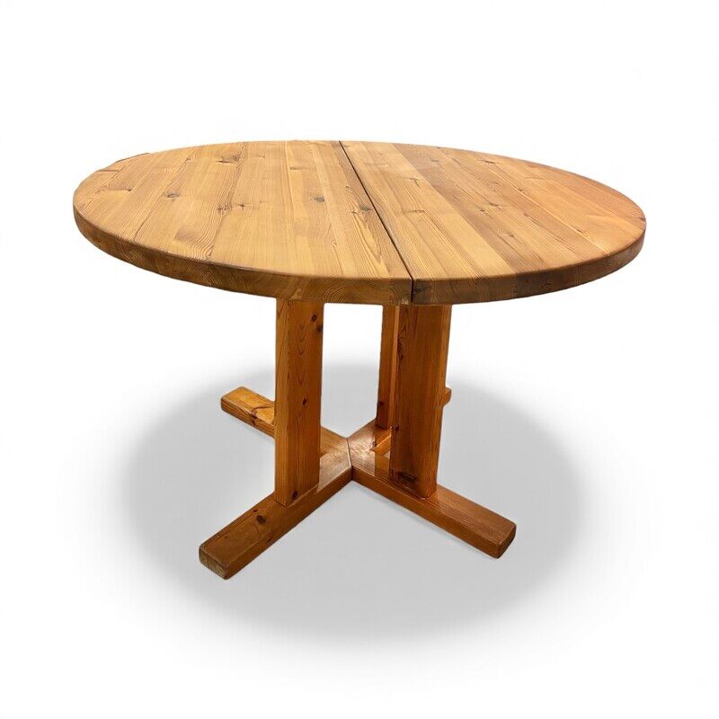 Extendable dining table in pine, Rainer Daumiller style.