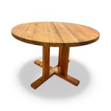 Extendable dining table in pine, Rainer Daumiller style.