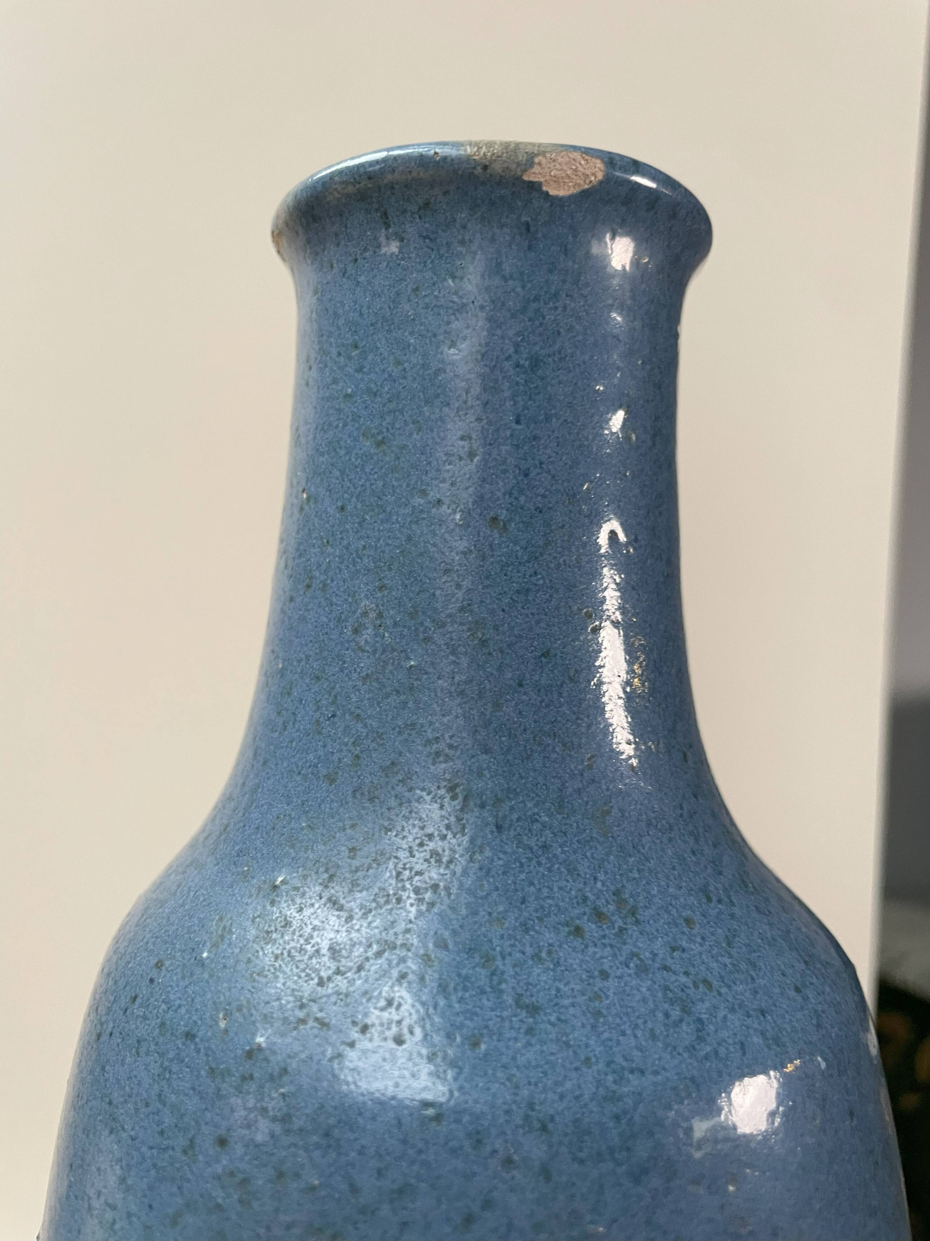 Tall Blue Vase