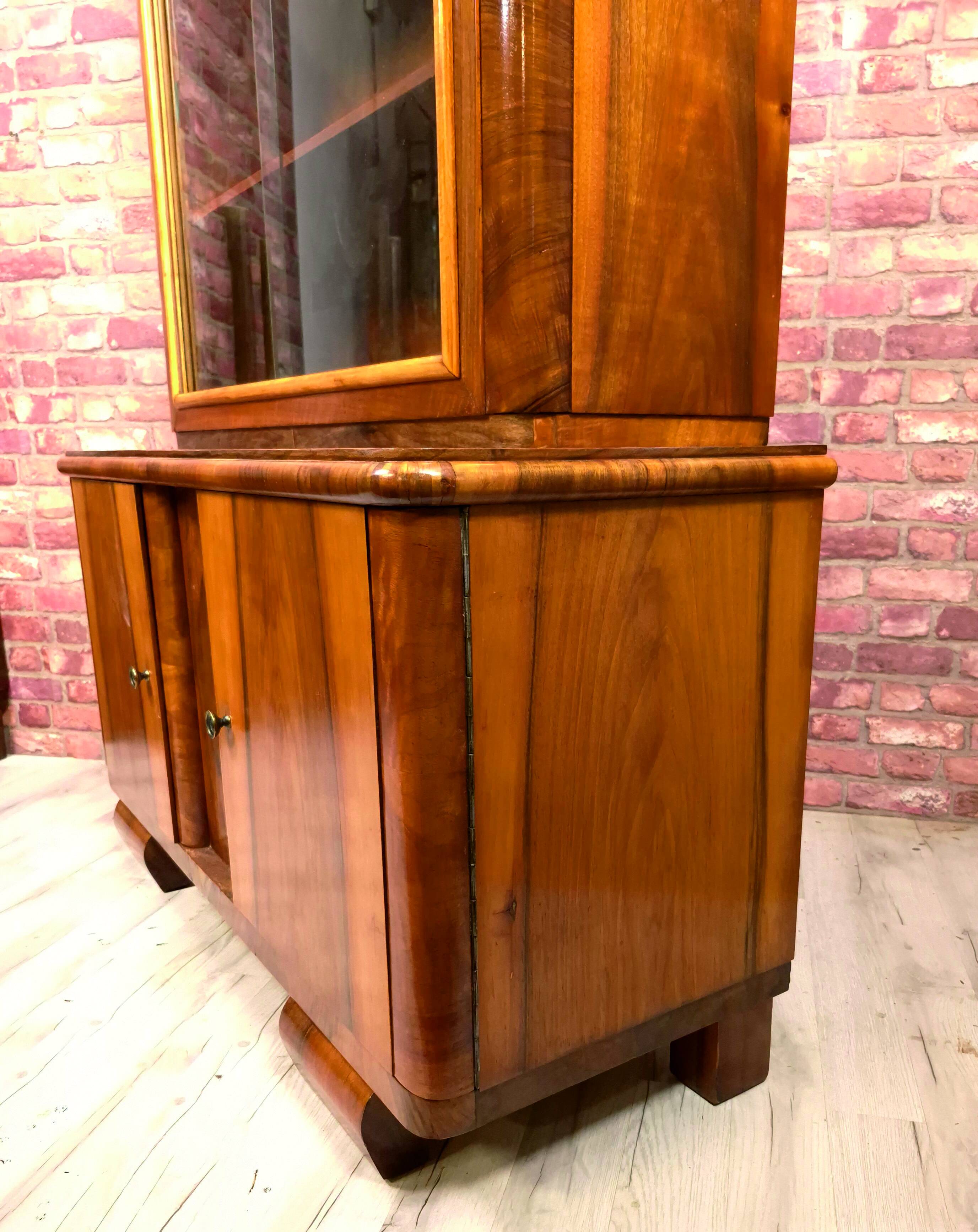 Renovated art deco display cabinet - credenz, 1930s