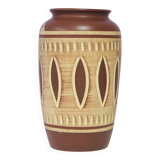 Brown & beige West Germany vase