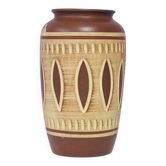 Brown & beige West Germany vase
