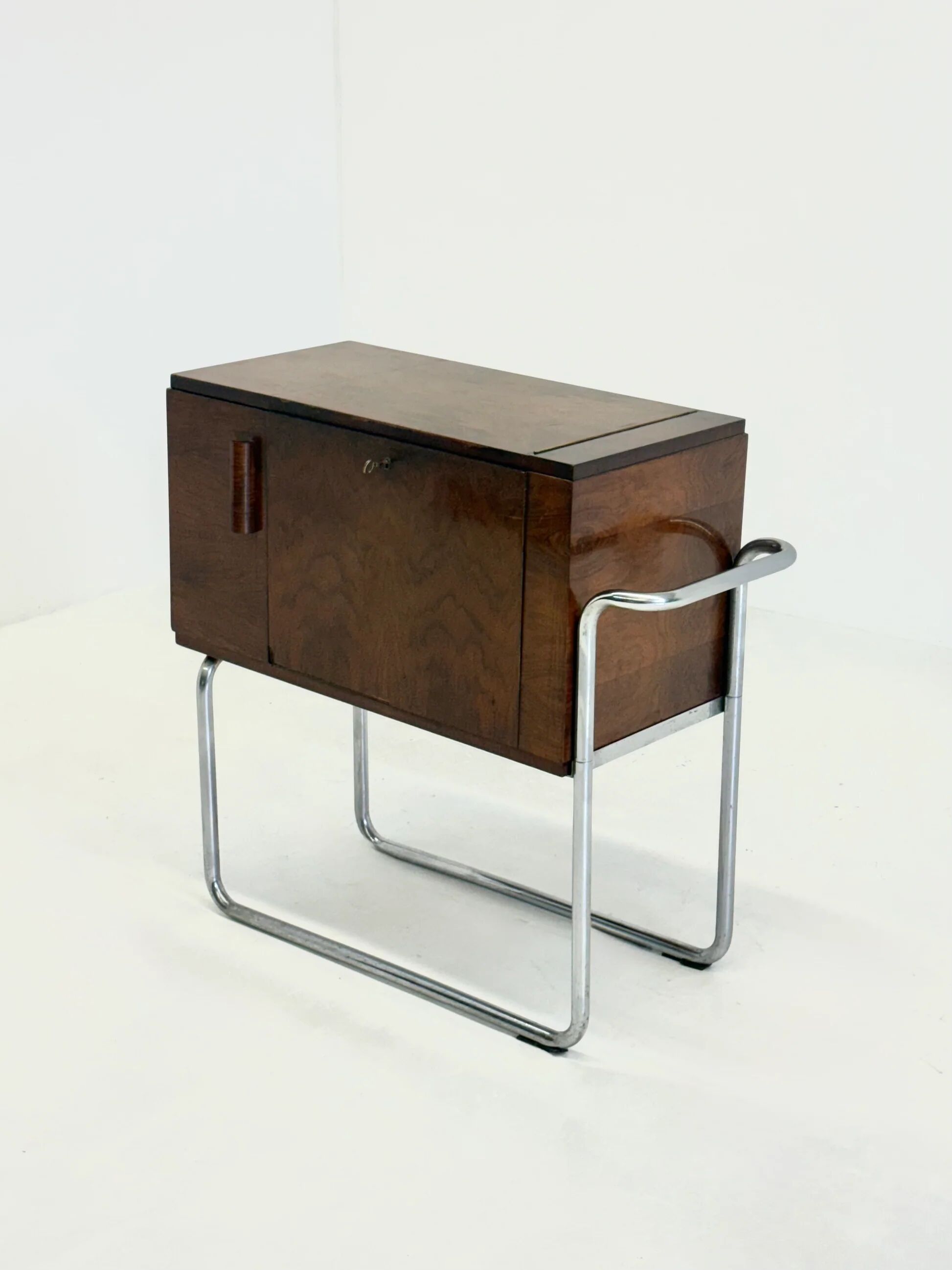 Italian walnut bar cabinet by Cova Milano
