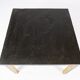 Coffee table with slate plate, frame of gilded metal and rosewood by Bendixen Design from the 1970s.