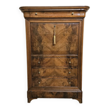 Secretary from the Louis Philippe era – a dozen – in walnut – 19th century