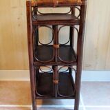 Rattan and wood shelf cabinet